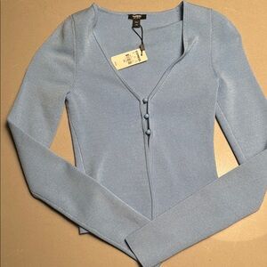Express Light Blue Cardigan Sweater